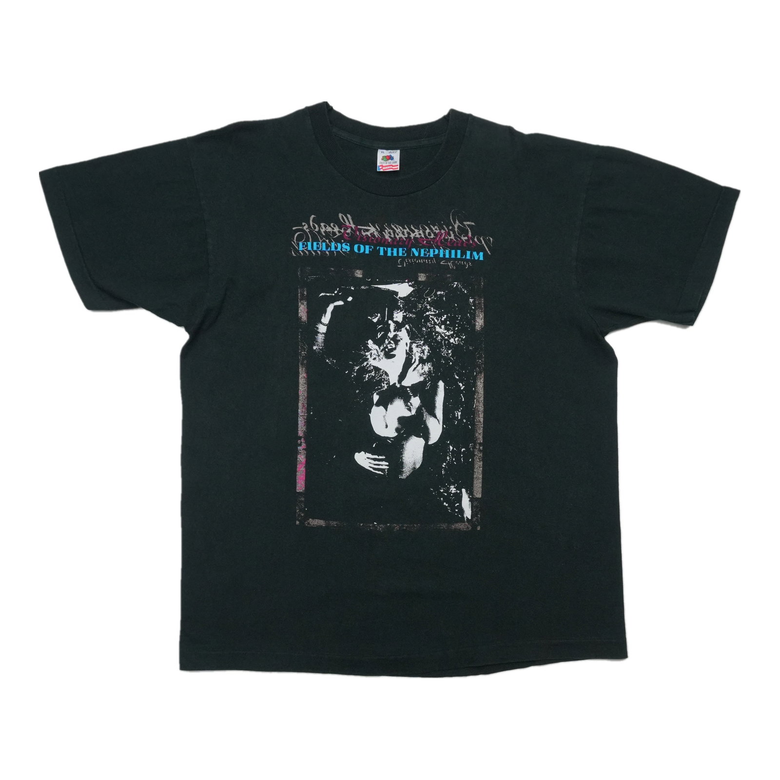 Vintage 1990 Fields Of The Nephilim Black Cotton Shirt XL (1 of 4)