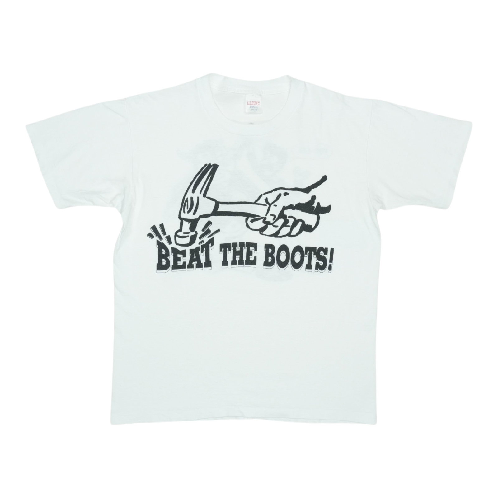 Vintage 1991 Frank Zappa Beat The Boots White Cotton Graphic T-Shirt XL: Vintage 1991 Frank Zappa Beat The Boots White Cotton Graphic T-Shirt XL This is an original vintage 1991 Frank Zappa Beat The Boots shirt featuring front and back graphics. Made from 100% cotton, the 