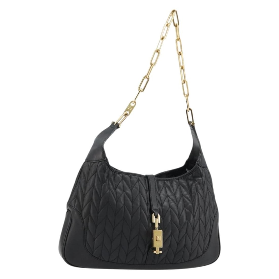 Gucci 001 4015 Jackie Black Leather Shoulder Bag (1 of 18)