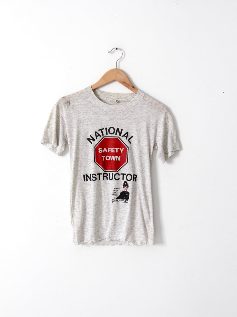 1980s Vintage Safety Instructor Graphic Tee with Stop Sign Logo (1 of 5)