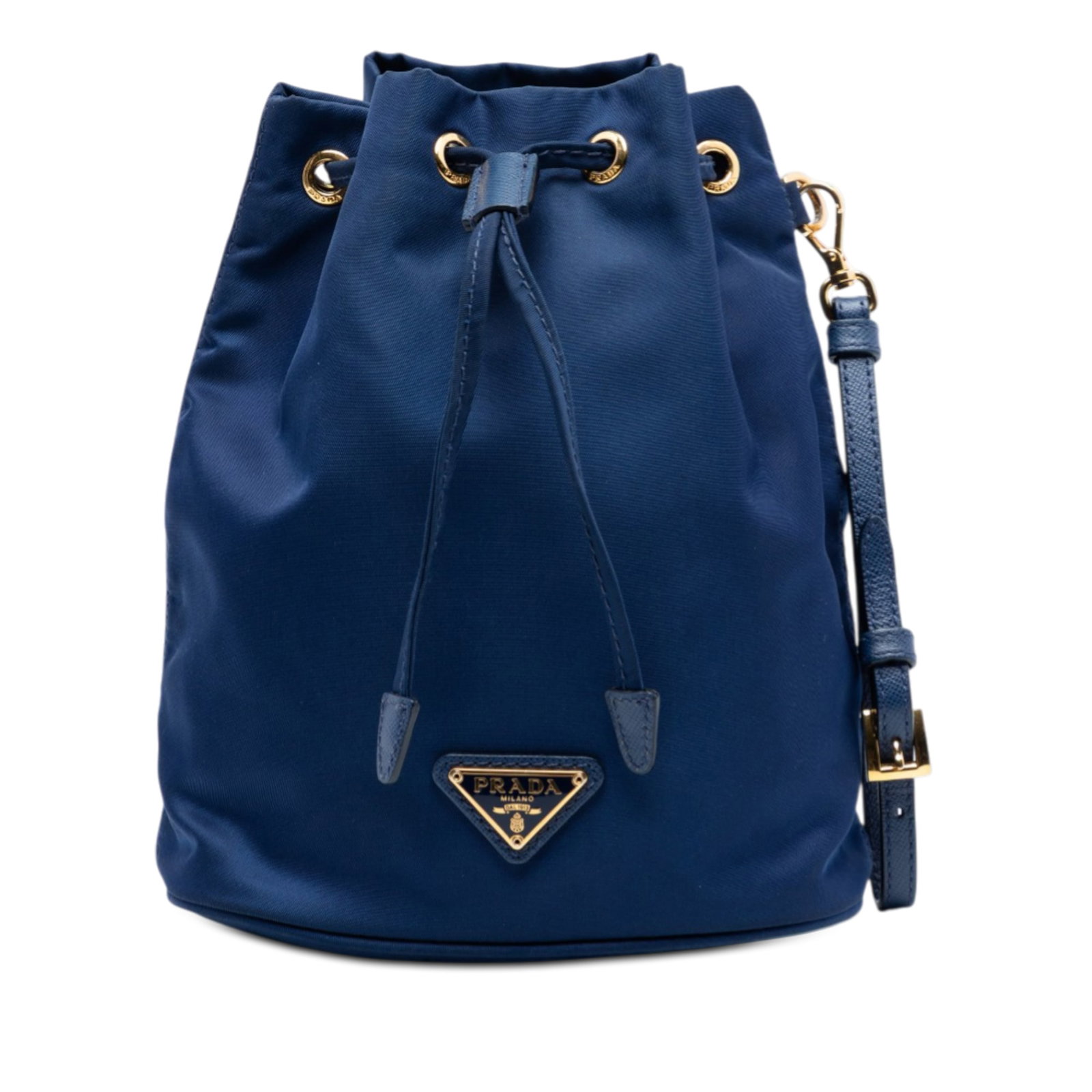 Prada blue nylon drawstring wrist pouch (1 of 6)