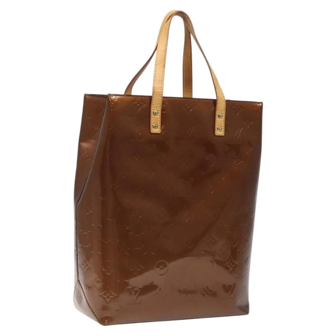 Louis Vuitton Reade Brown Patent Leather Handbag France: Louis Vuitton Reade Brown Patent Leather Handbag France This Louis Vuitton Reade Handbag features the iconic Monogram Vernis design in brown patent leather. Crafted in France, it is designed for women