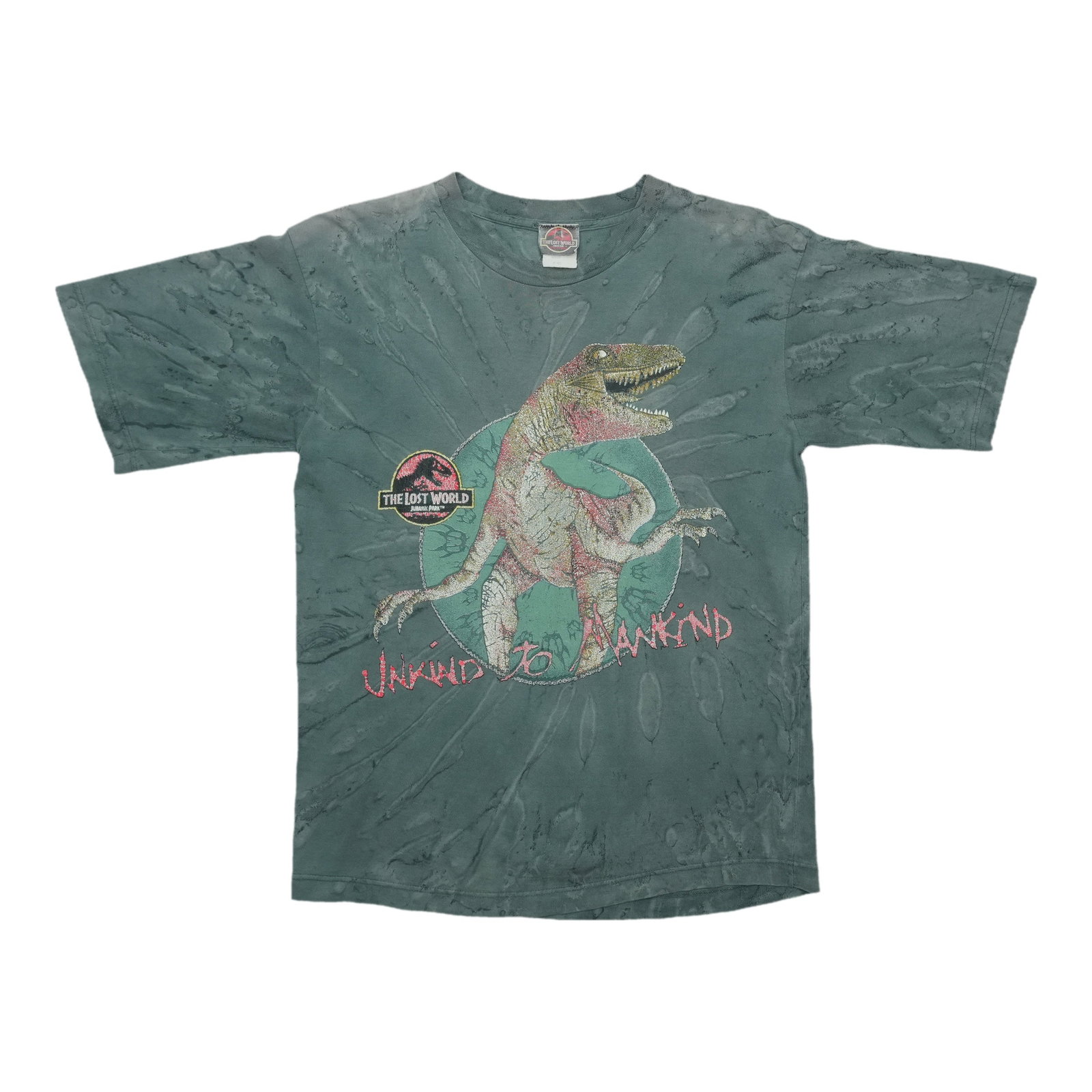 Vintage 1997 Jurassic Park Green Cotton Shirt (1 of 6)