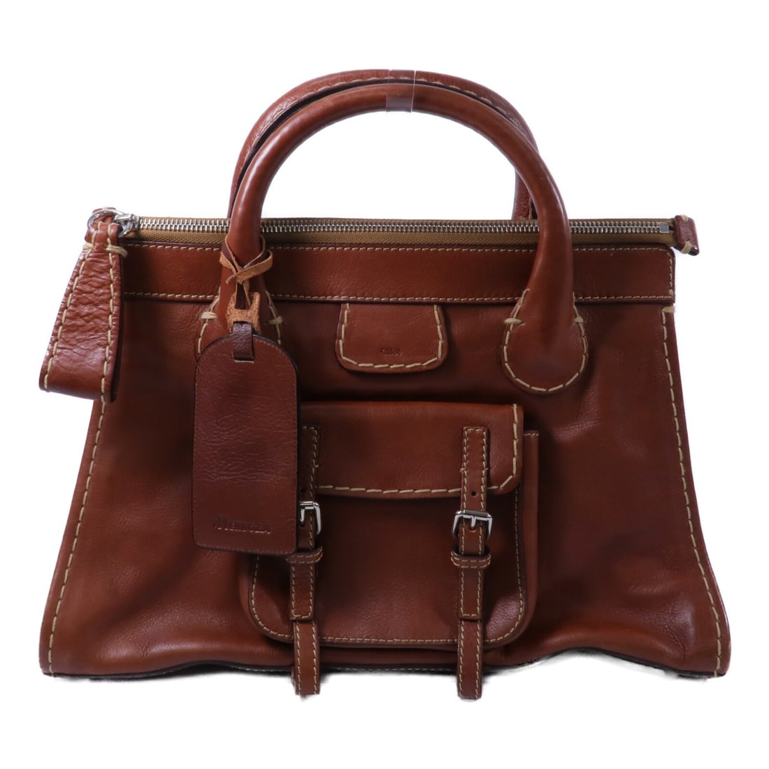 Chloe Brown Calfskin Leather Handbag (1 of 16)
