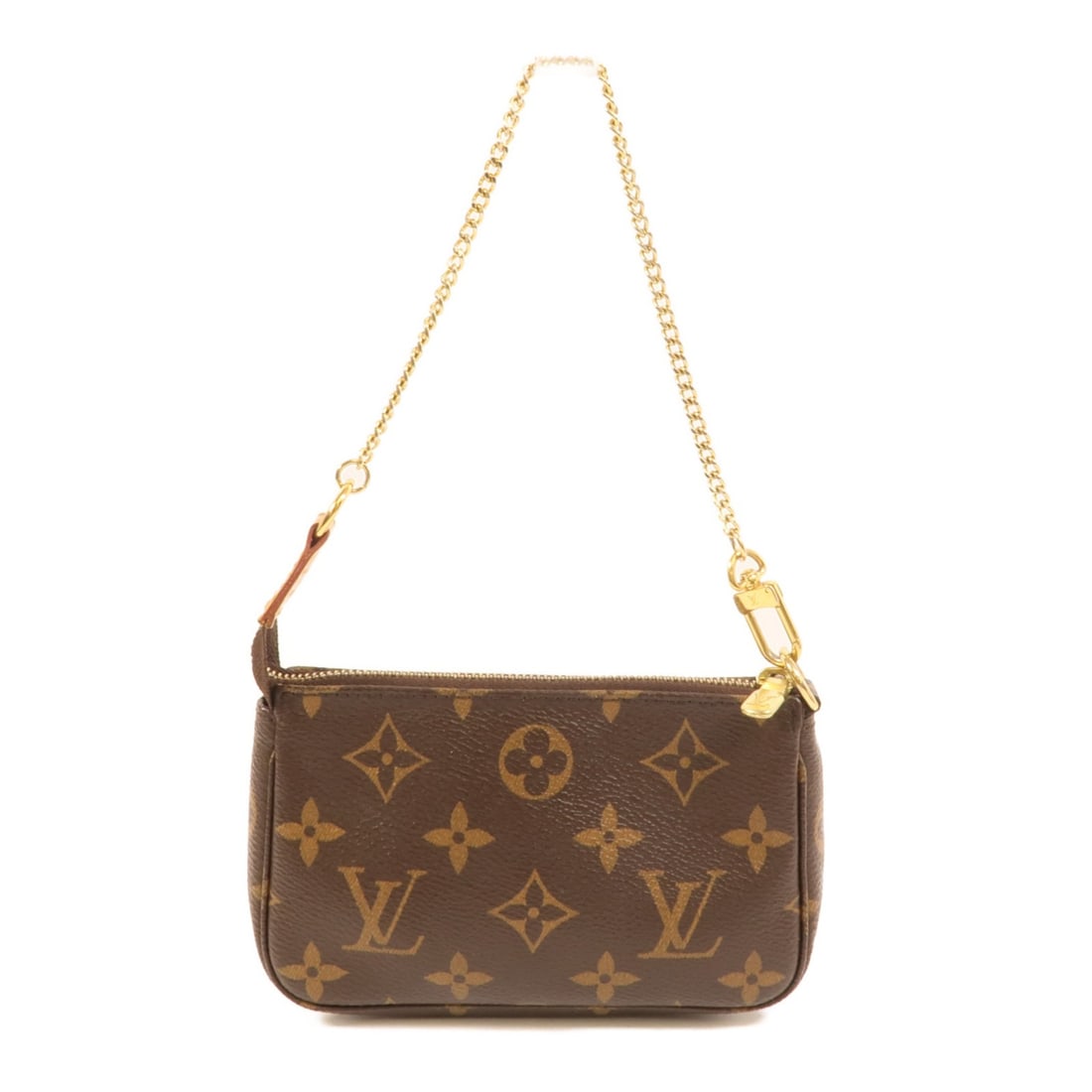 Louis Vuitton Monogram Mini Pochette Accessoires Brown GHW M58009: Louis Vuitton Monogram Mini Pochette Accessoires Brown GHW M58009 This Louis Vuitton Mini Pochette Accessoires is crafted from brown PVC coated canvas in the signature Monogram pattern. Designed as