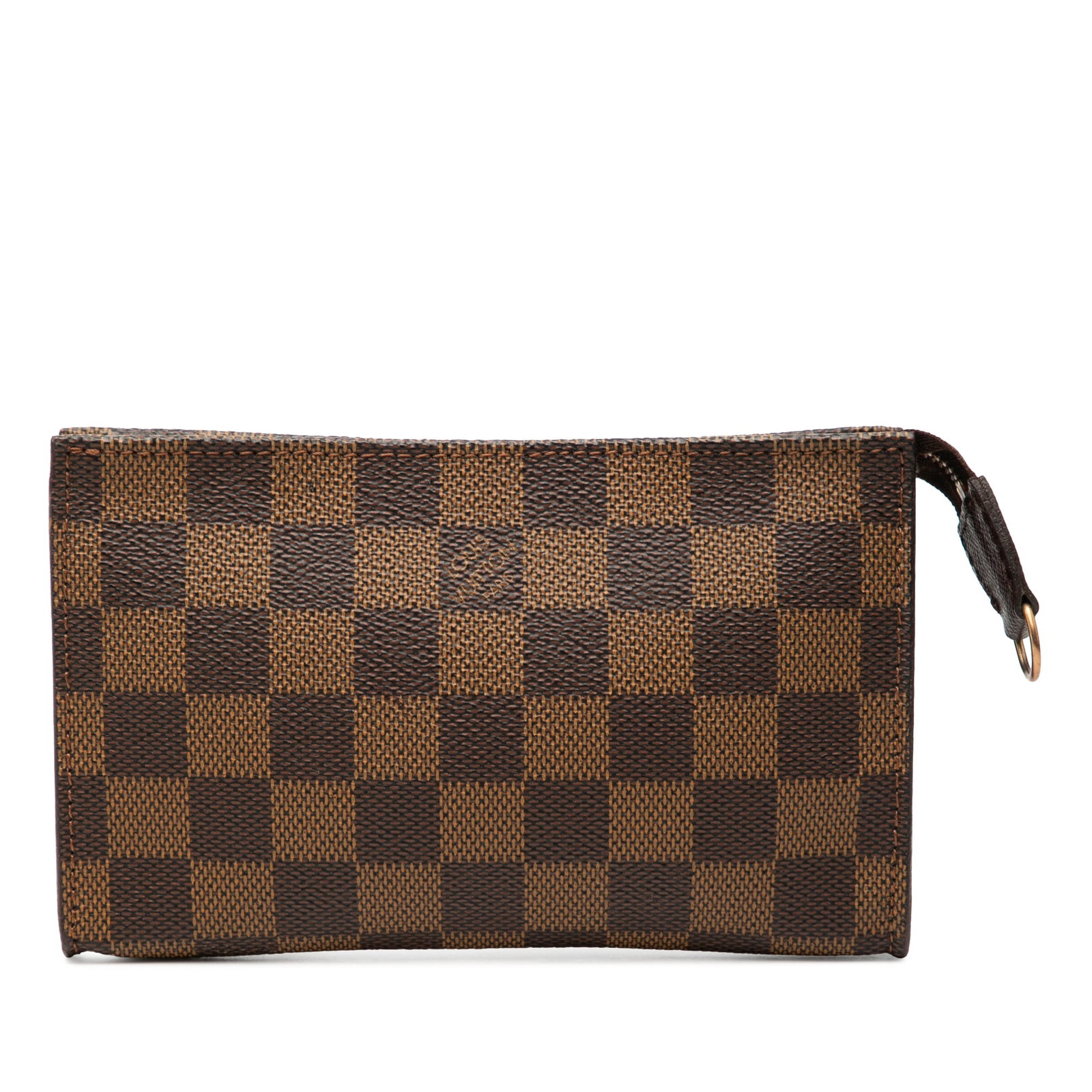 Louis Vuitton Damier Ebene Canvas Zip Bucket Pouch Brown: Louis Vuitton Damier Ebene Canvas Zip Bucket Pouch Brown This Louis Vuitton Damier Ebene Marais Bucket Pouch features the signature Damier canvas exterior and a top zip closure. The pouch is designed 