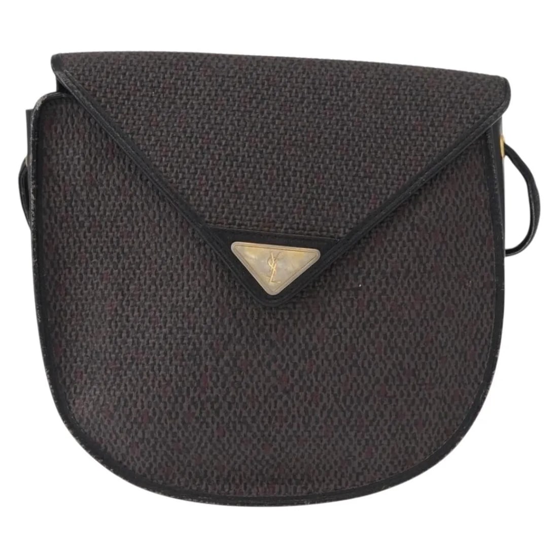Saint Laurent Vintage Shoulder Bag Black Canvas 22cm x 17cm x 4cm: Saint Laurent Vintage Shoulder Bag Black Canvas 22cm x 17cm x 4cm This Saint Laurent vintage shoulder bag for women features a black canvas exterior with leather detailing. It measures 22cm x 17cm x 4