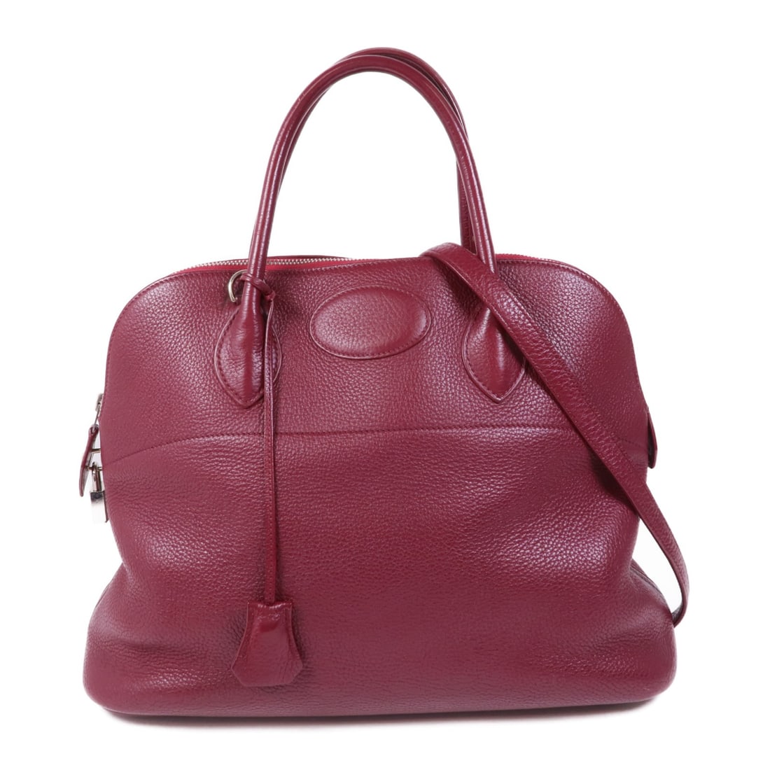Hermes Bolide 35 Rubis Clemence Leather 2 Way Shoulder Bag PHW (1 of 18)