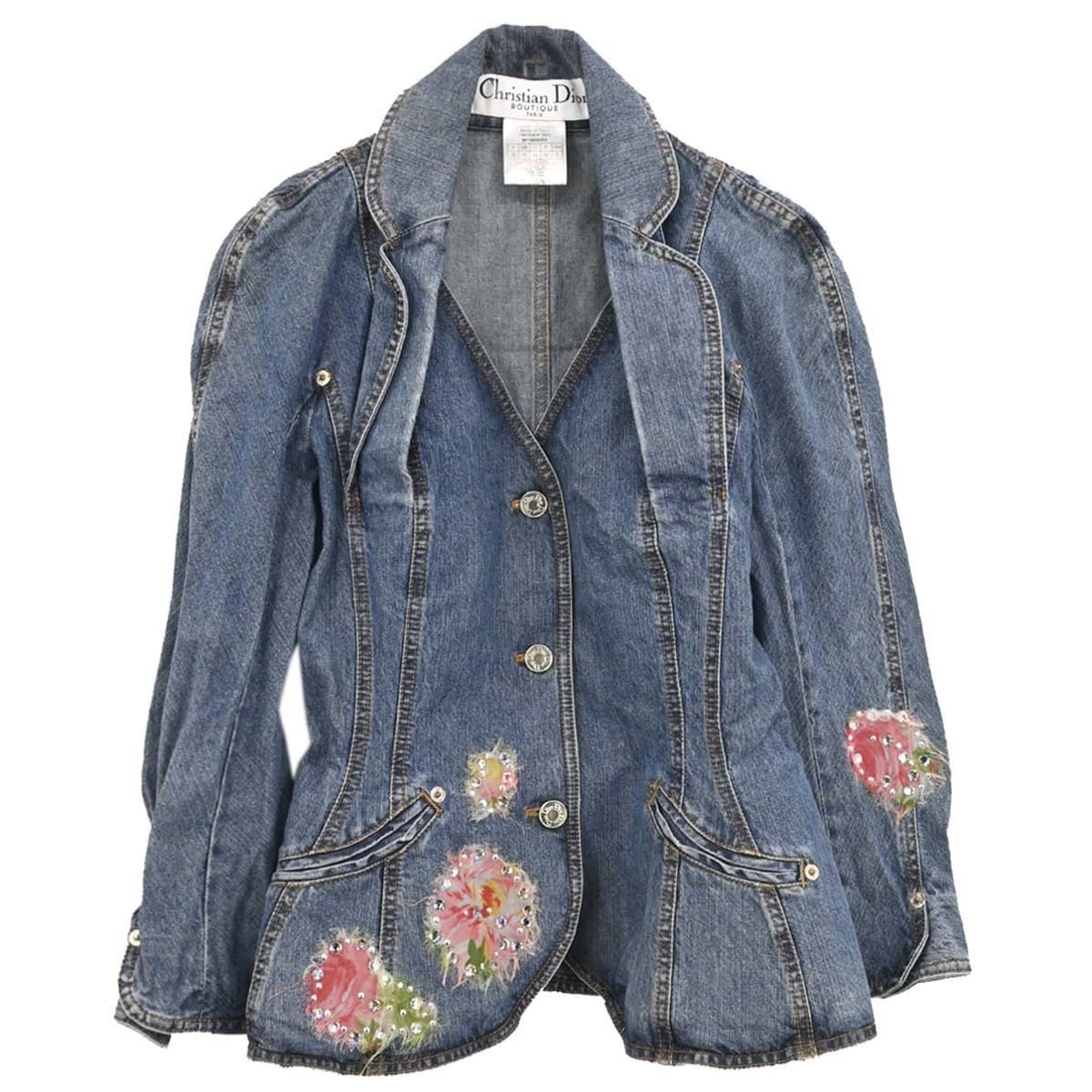 Christian Dior Blue Cotton Denim Jacket Womens IT 42 (1 of 18)