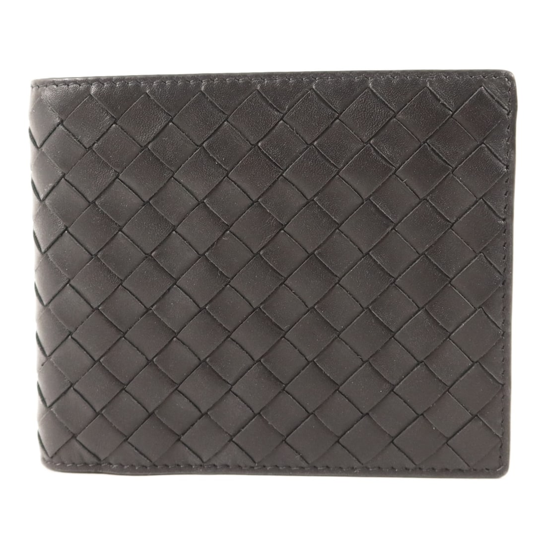 Bottega Veneta Black Lambskin Leather Bifold Men's Wallet: Bottega Veneta Black Lambskin Leather Bifold Men's Wallet This Bottega Veneta bifold wallet is crafted from luxurious black lambskin leather. Designed for men, it features a classic bi-fold style and 