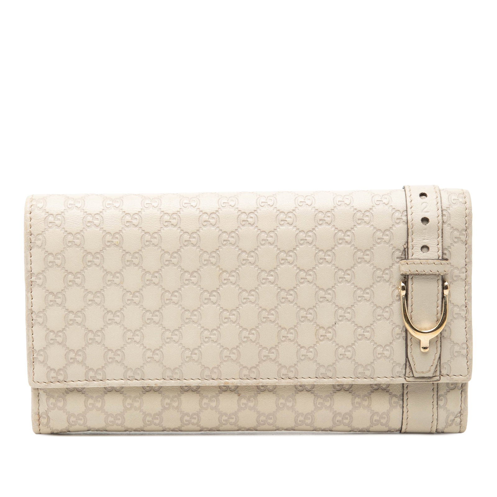 Gucci Nice Long Wallet in White Microguccissima Leather (1 of 7)