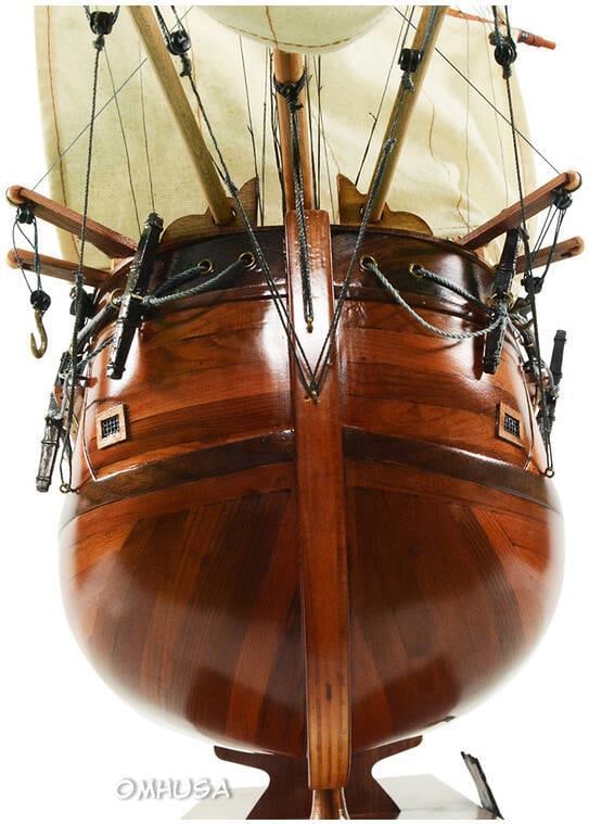 HMS Endeavour Nautical Ship Model 32 Inch Exotic Wood Display (1 of 6)