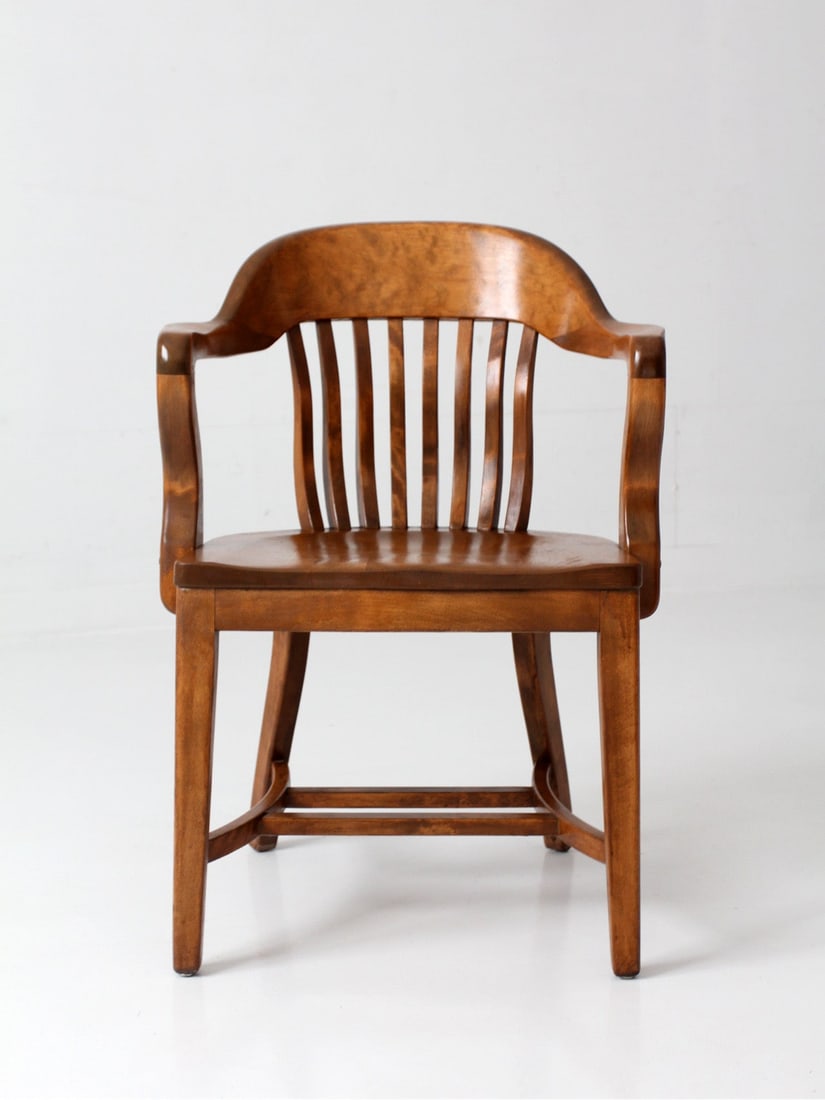 Wooden Bankers Armchair Windsor Style 32.75 inch (1 of 13)