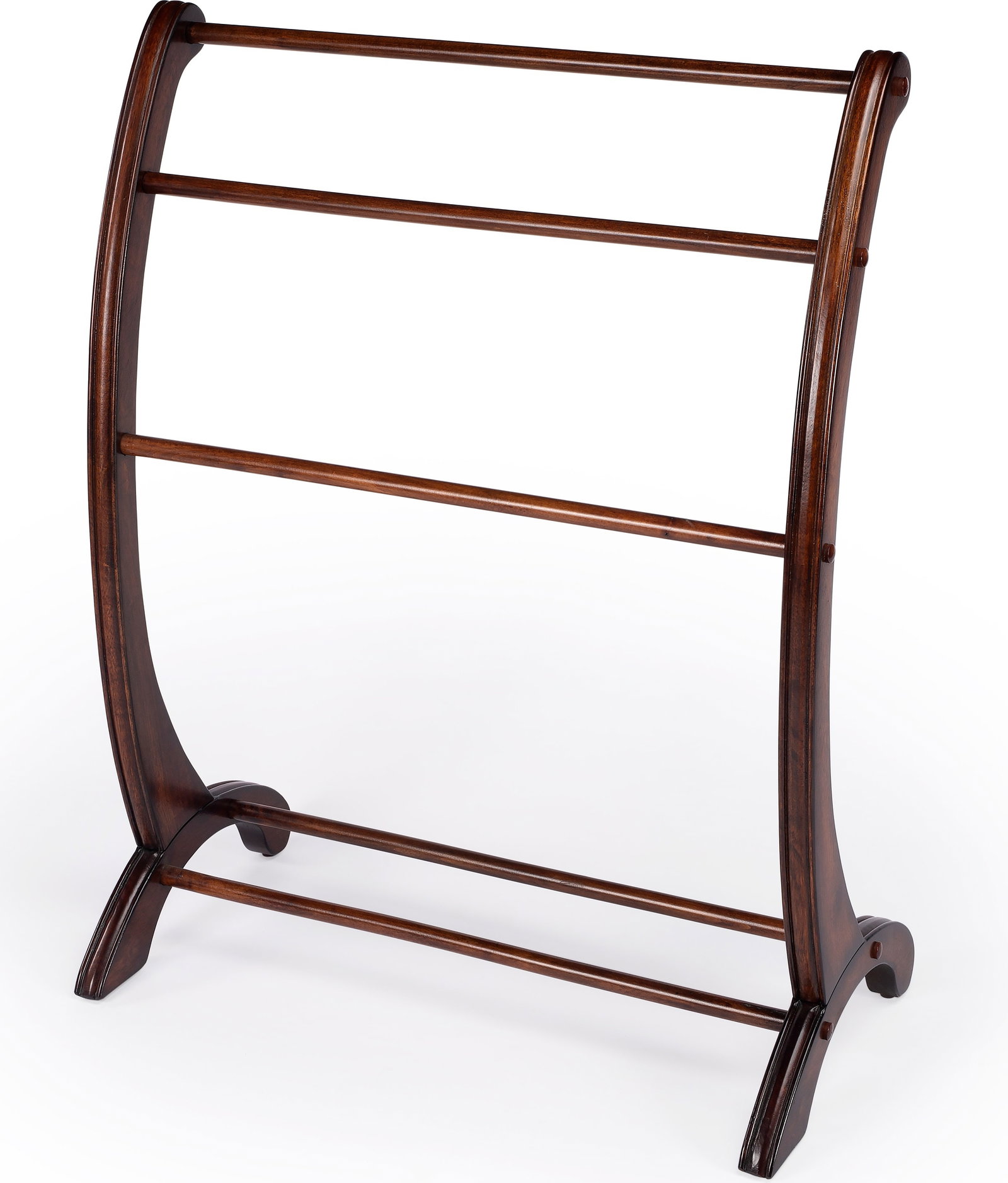 Butler Nathaniel Hand-Carved Cherry Blanket Rack Transitional Style (1 of 9)