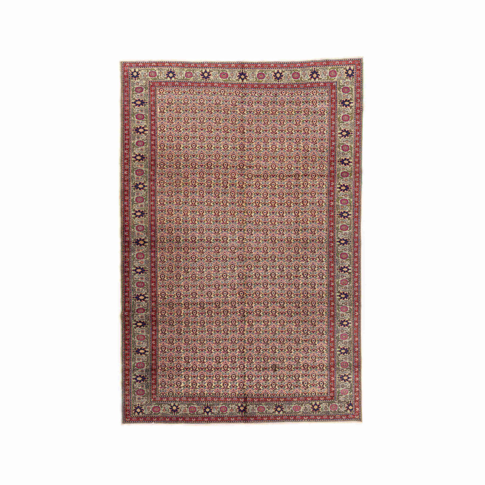 Handmade Kayseri Carpet Wool on Cotton 76.4 x 115 Authentic: Handmade Kayseri Carpet Wool on Cotton 76.4 x 115 Authentic This authentic handmade Kayseri carpet showcases exquisite craftsmanship, made from high-quality wool on a cotton base. Each piece is meticu