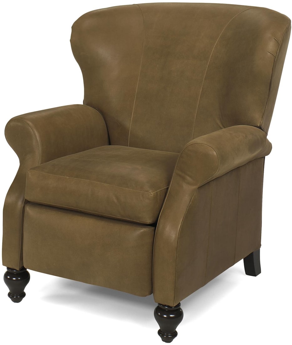 Olive Hand-Crafted Antique Style Recliner Chair USA: Olive Hand-Crafted Antique Style Recliner Chair USA Experience the elegance of this Hand-Crafted Antique Style Recliner Chair, designed to add a vintage charm to any room. Upholstered in rich olive le