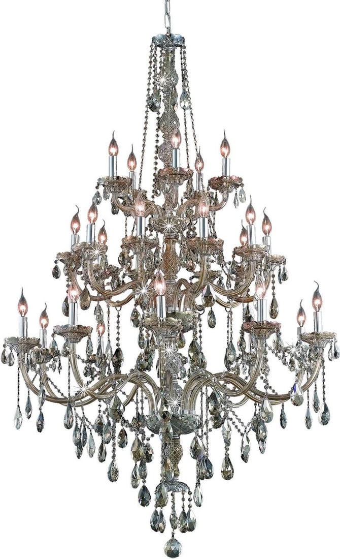 Verona Rococo Crystal Bowl Chandelier 25-Light Gold: Verona Rococo Crystal Bowl Chandelier 25-Light Gold This Verona chandelier features a Rococo style with an elegant bowl design, crafted from royal-cut crystal. It is equipped with 25 lights to