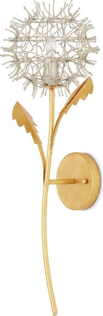 Currey Dandelion Dual-Tone Wall Sconce 23.5H Wrought Iron Dimmable (1 of 4)