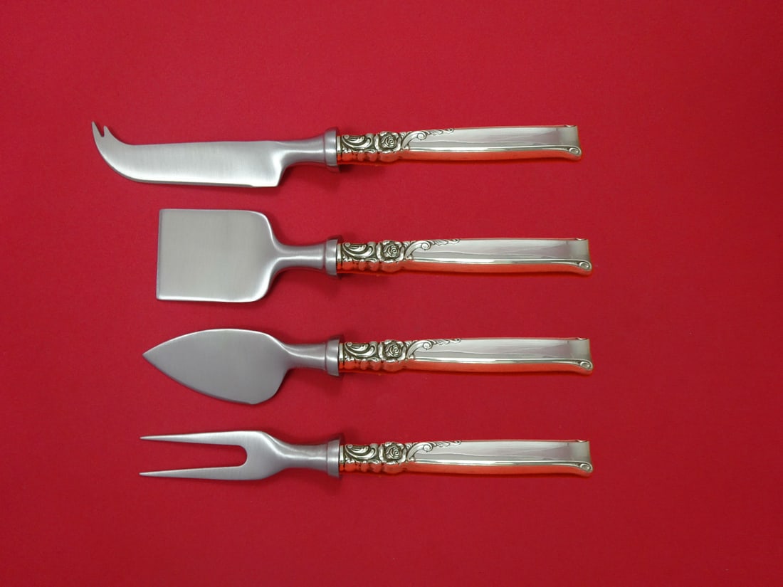 Oneida Silver Rose 4-Piece Sterling Silver Cheese Serving Set (1 of 1)