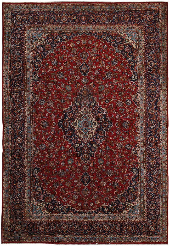 Classic Handmade Persian Kashan Rug 9.8 x 13.3 Big Sale (1 of 5)