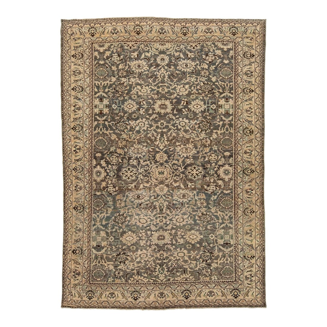 Antique Wool Oriental Rug 6'10 x 9'10 Allover Floral Pattern (1 of 9)