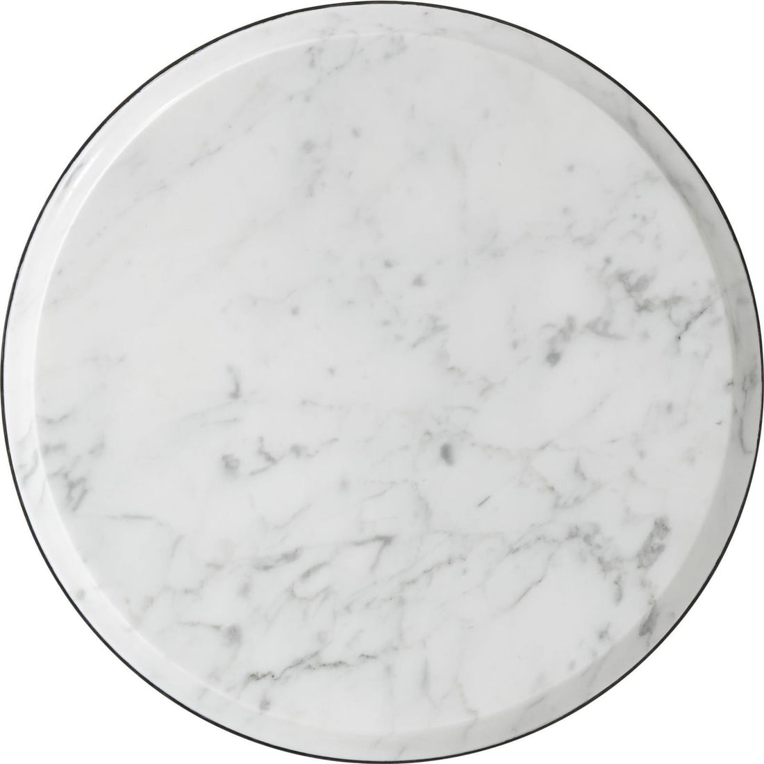 Steve Leung Taupe Marble Accent Table Circular Design (1 of 5)