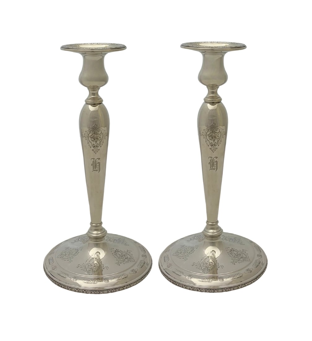 Towle Louis XIV Sterling Silver Weighted Candlesticks 10.25 Inch (1 of 3)