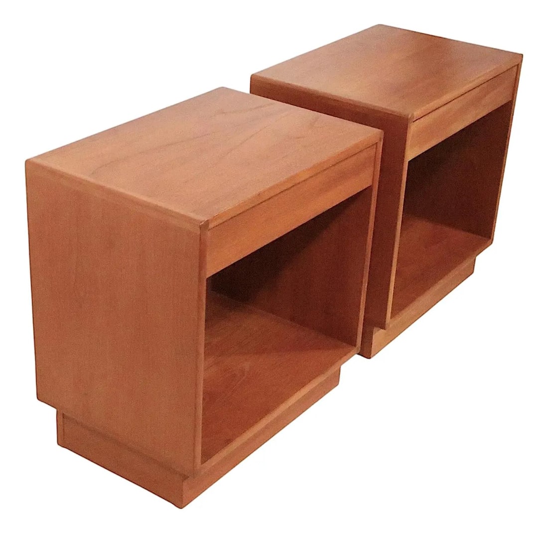 Interform Collection Danish Modern Teak Nightstands Pair (1 of 10)