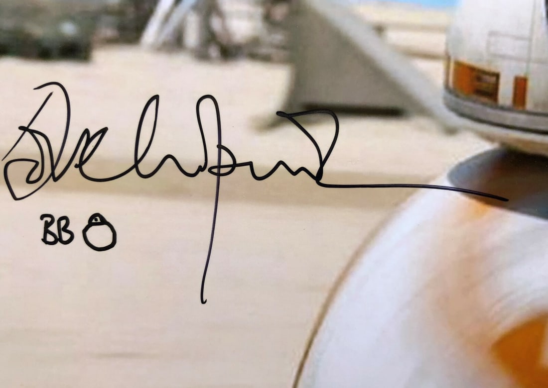 Dual Signed BB-8 Star Wars Photo 11x14 Custom Frame JSA COA (1 of 5)