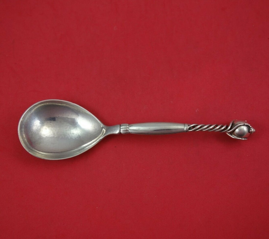 Grann & Laglye Ornamental Sterling Silver Berry Spoon 3D Ball Twist (1 of 2)