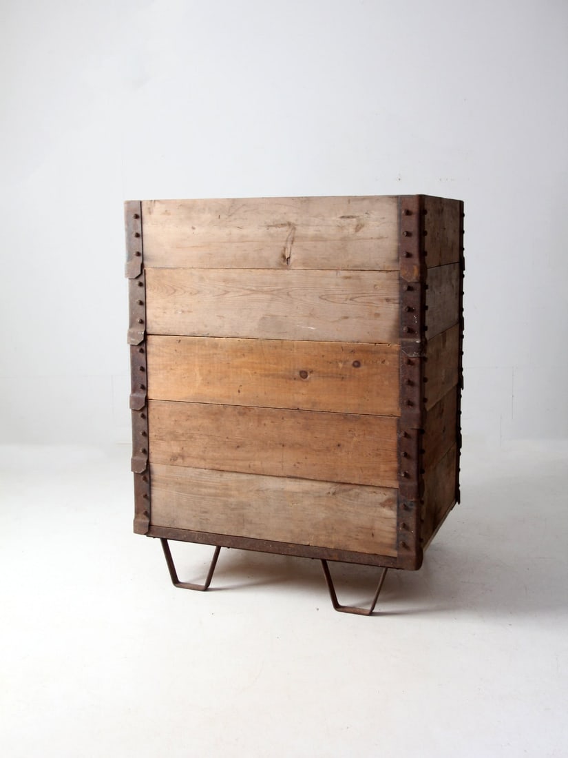 Vintage Industrial Wood Crate 40.25x30.25x53.25 for Home Decor (1 of 18)
