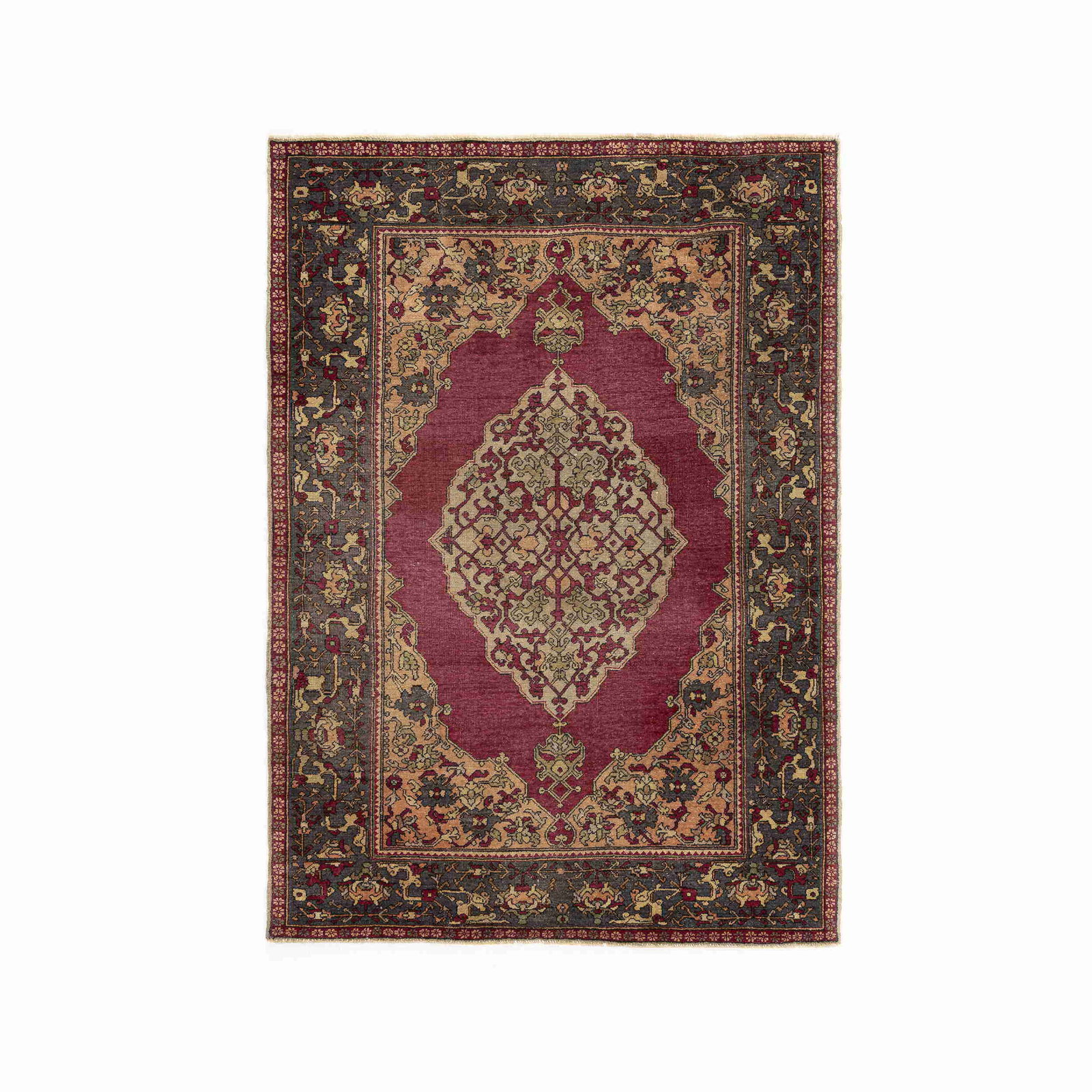 Authentic Anadol Handmade Wool on Cotton Carpet 52 x 72.8: Authentic Anadol Handmade Wool on Cotton Carpet 52 x 72.8 Discover the beauty of this authentic handmade Anadol carpet, crafted from high-quality wool on cotton. This exquisite piece showcases double 