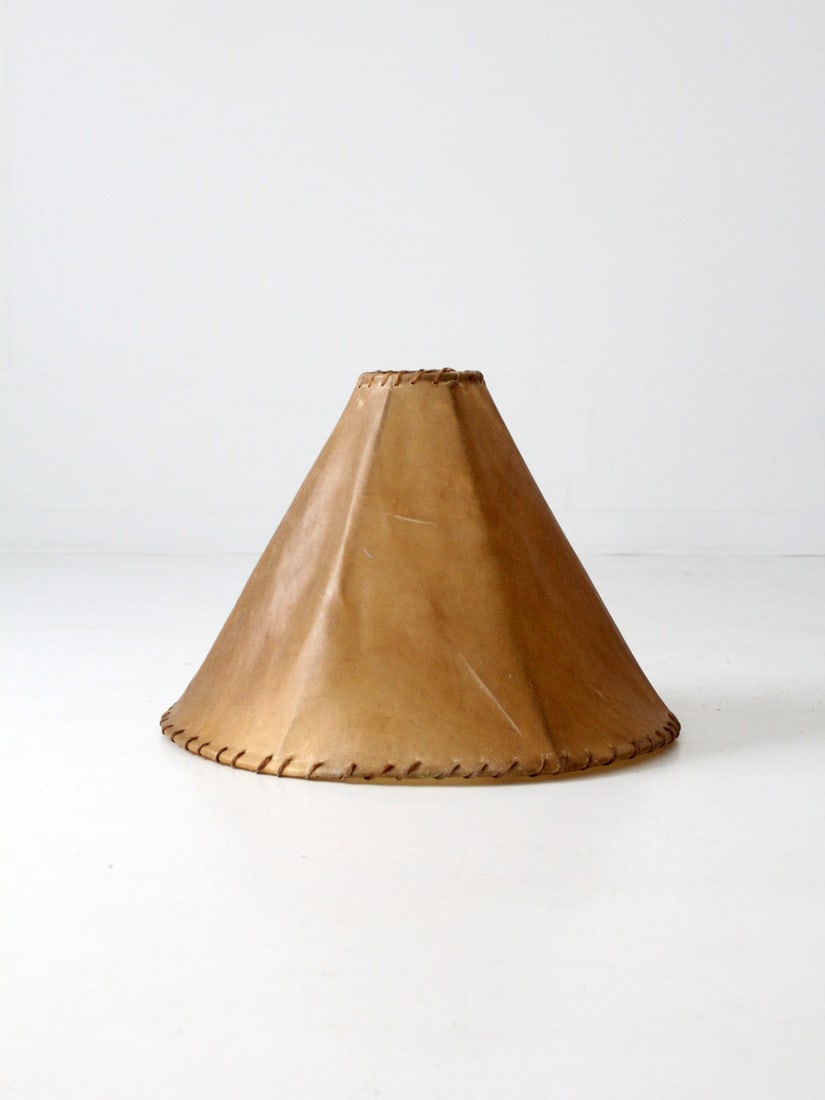 Large Natural Hide Lampshade with Metal Frame (1 of 8)