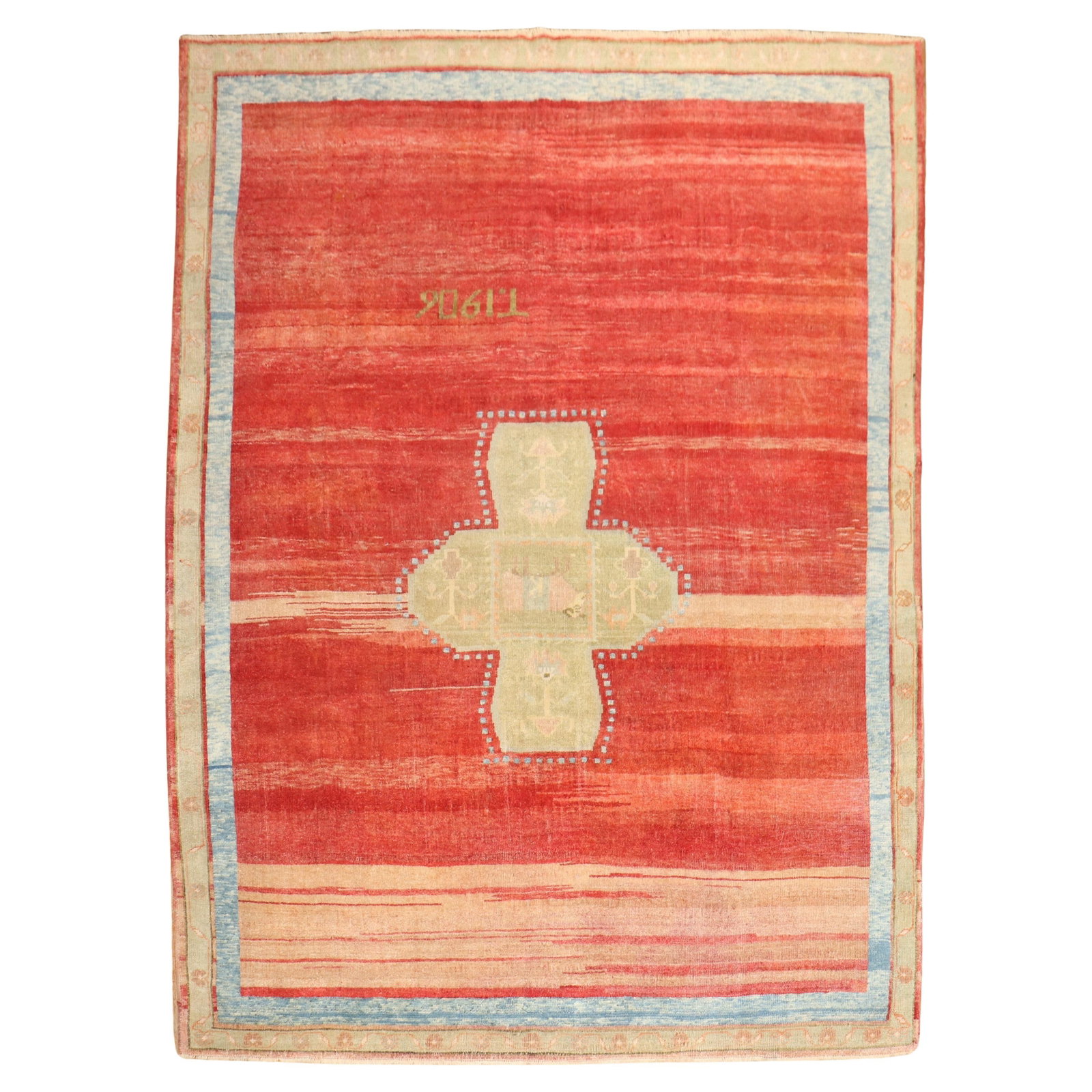 1906 Turkish Kars Rug Hand-Knotted Wool Futurist Design: 1906 Turkish Kars Rug Hand-Knotted Wool Futurist Design Explore the beauty of this exquisite Turkish Kars Rug, a true embodiment of artistry from the early 20th century. Hand-knotted with high-quality