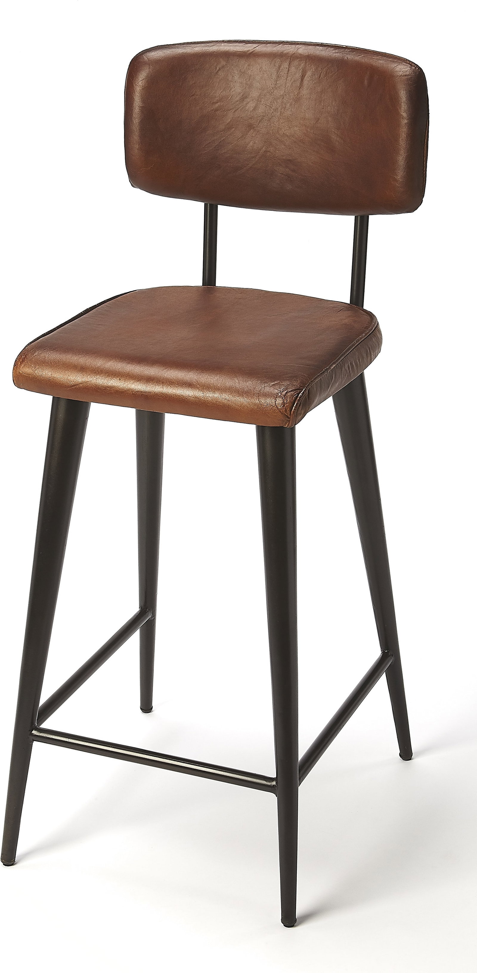 Butler Rustic Glam Saddle Counter Stool Industrial Style 39H: Butler Rustic Glam Saddle Counter Stool Industrial Style 39H Enhance your kitchen with this Rustic Glam Saddle Counter Stool, beautifully crafted in an antique or vintage style. This stylish stool fea
