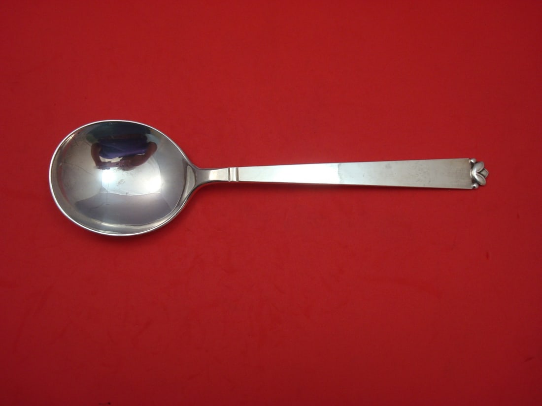 Old Newbury Crafters Oak Leaf Sterling Silver Berry Spoon 9.5" (1 of 1)