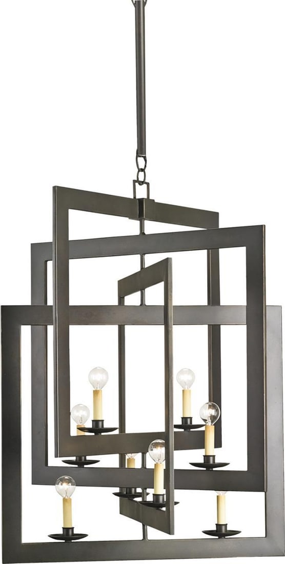 Currey Middleton Modern Bronze Bowl Chandelier Adjustable Height (1 of 3)