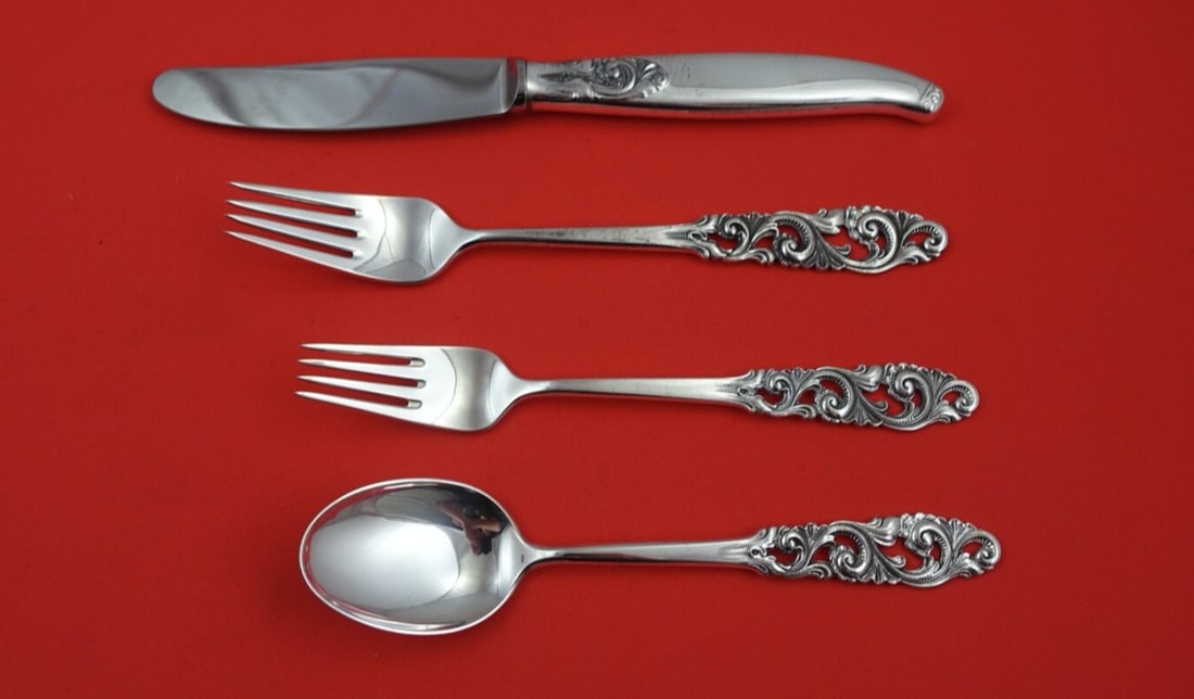 Mylius Brodrene Tele Sterling Silver 4-Piece Flatware Set (1 of 2)
