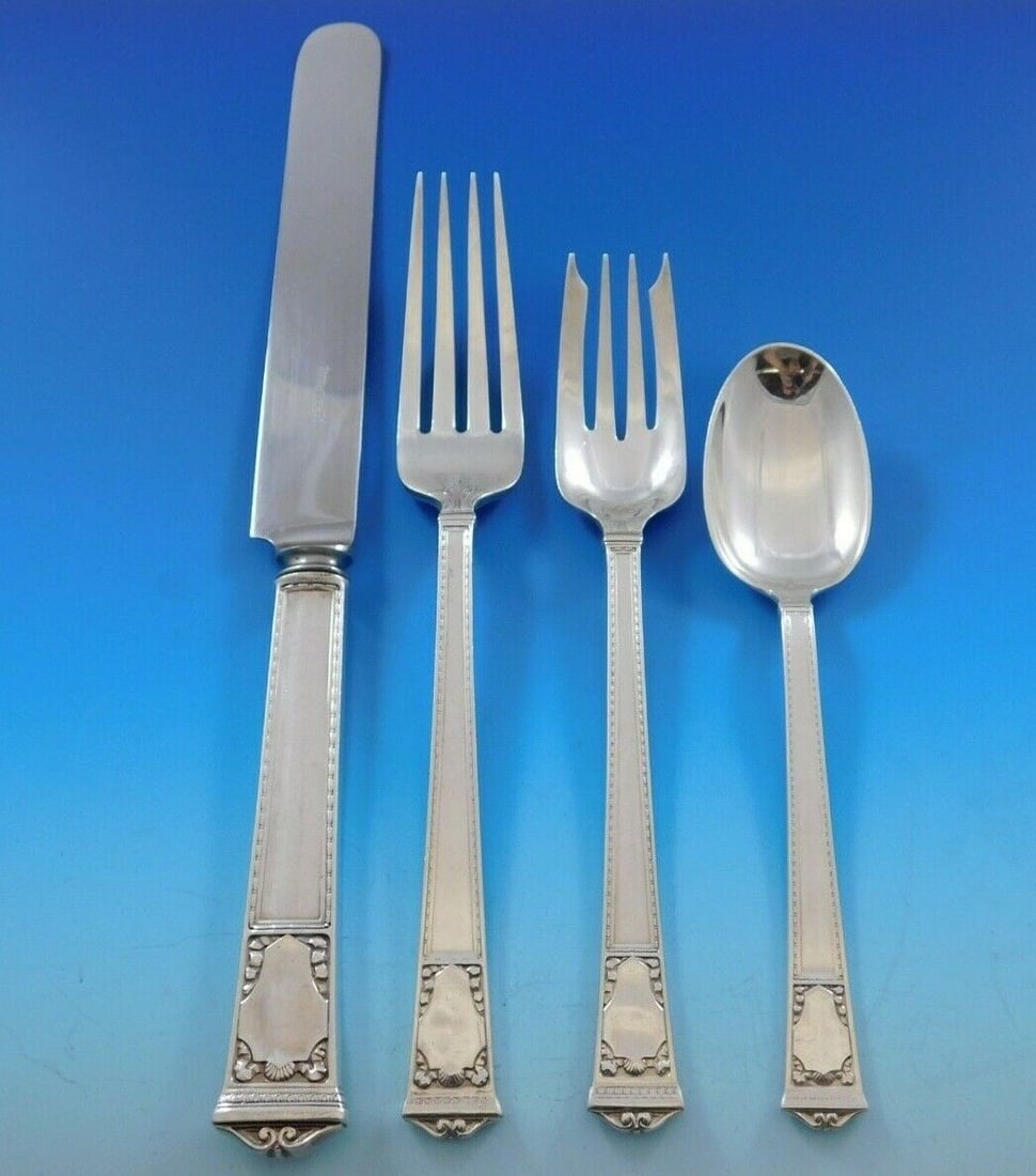 Tiffany & Co San Lorenzo Sterling Silver 4-Piece Dinner Setting (1 of 6)