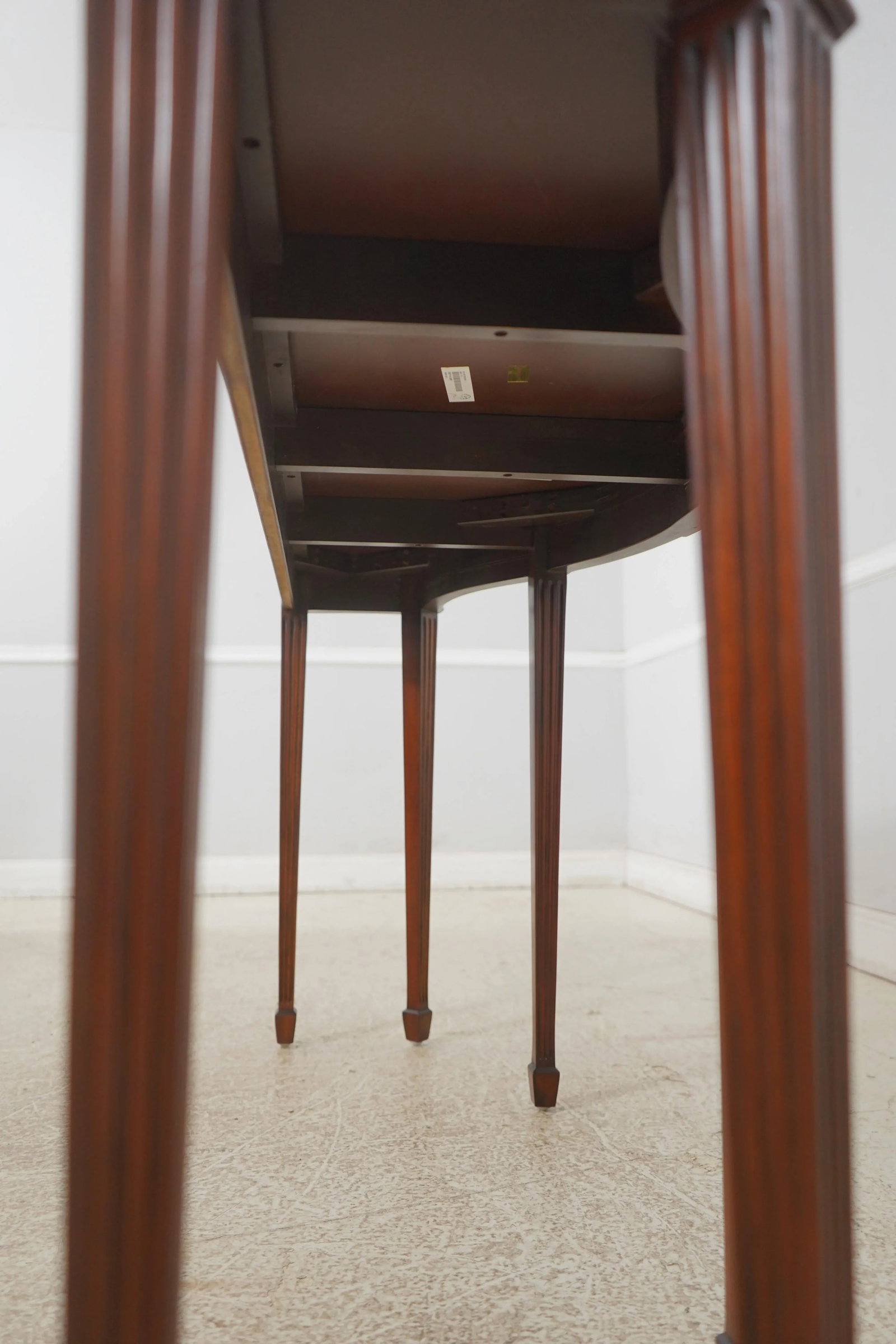 Maitland Smith Mahogany Console Table with Leather Top Adams Style - 10