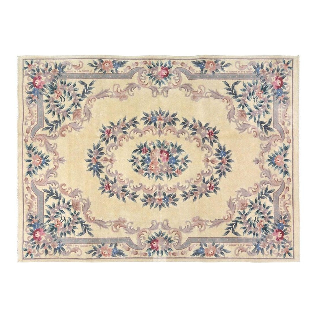 Hand-Knotted Wool Tan Art Deco Rug 6'7" x 9' Chinese Vintage: Hand-Knotted Wool Tan Art Deco Rug 6'7" x 9' Chinese Vintage This vintage Chinese Art Deco rug is hand-knotted from wool using traditional techniques, offering a blend of timeless craftsmanship and mo