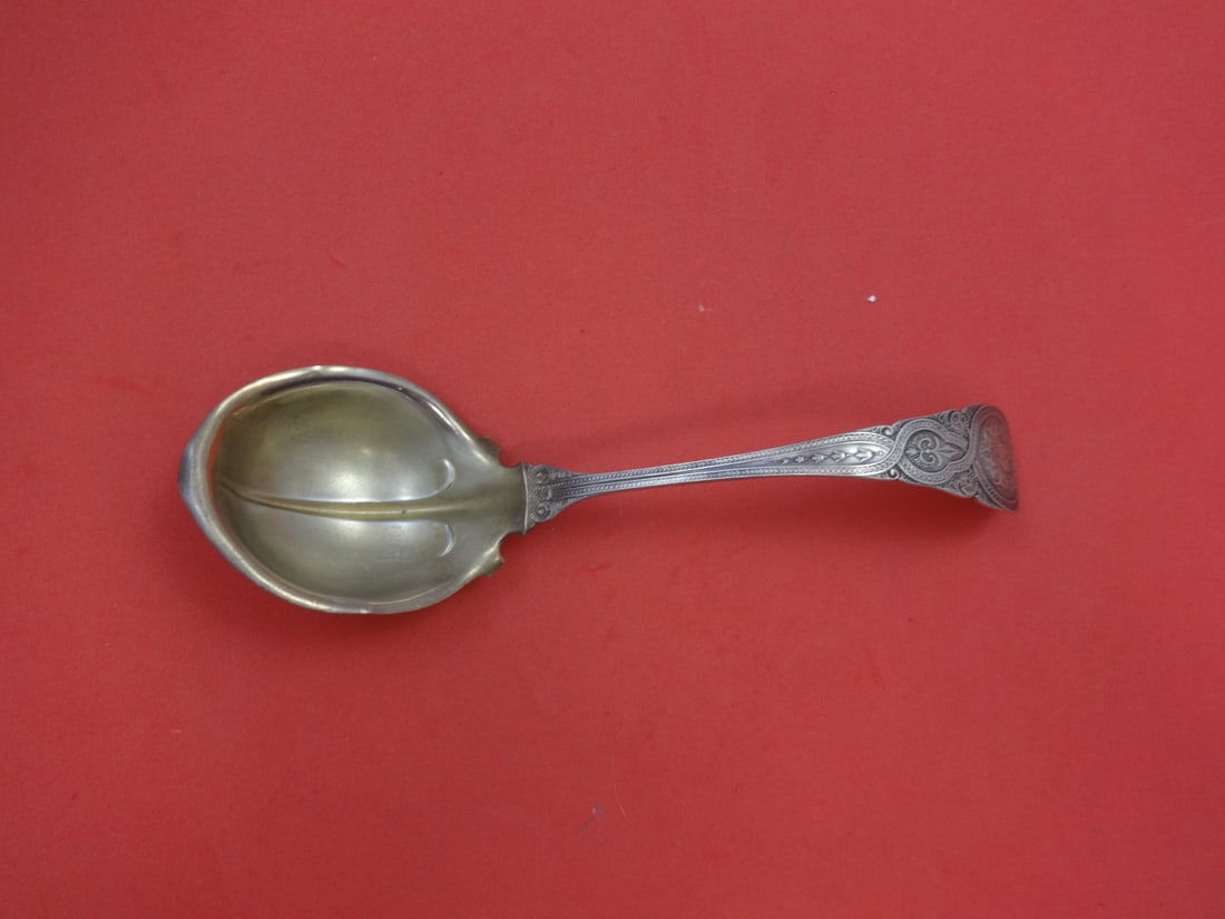 Wendt Moresque Sterling Silver Goldwashed Gravy Ladle 8 1/4" (1 of 1)