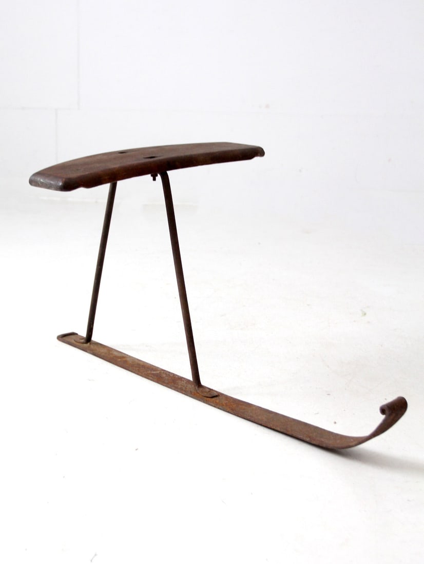Wood and Iron American Primitive Ski Sled Winter Decor Antique (1 of 9)