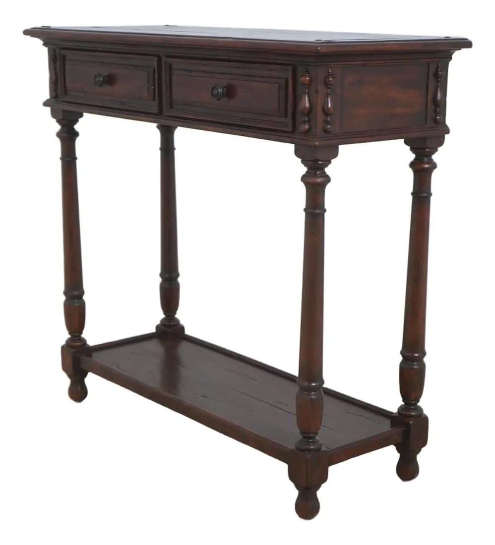 Theodore Alexander Castle Bromwich Mahogany Console Table 2 Tier 2 Drawer (1 of 10)