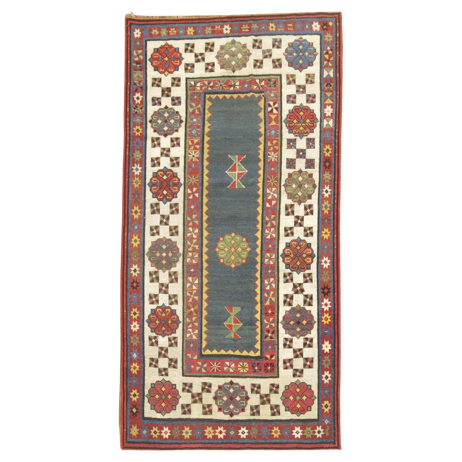 Late 19th Century Hand-Woven Caucasian Talish Kazak Runner (1 of 7)