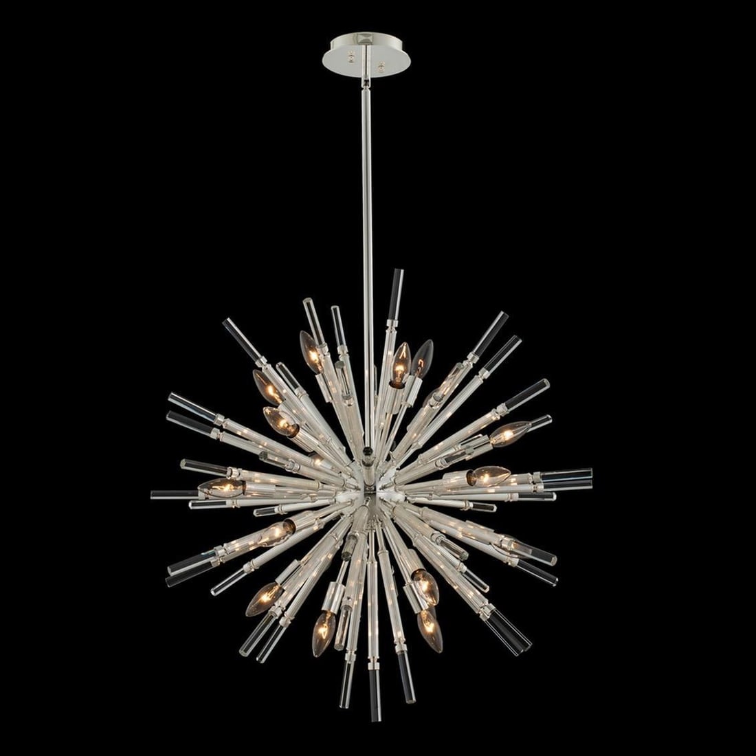 Kalco Sprazzo Pendant Light Firenze Crystal Silver Finish (1 of 1)