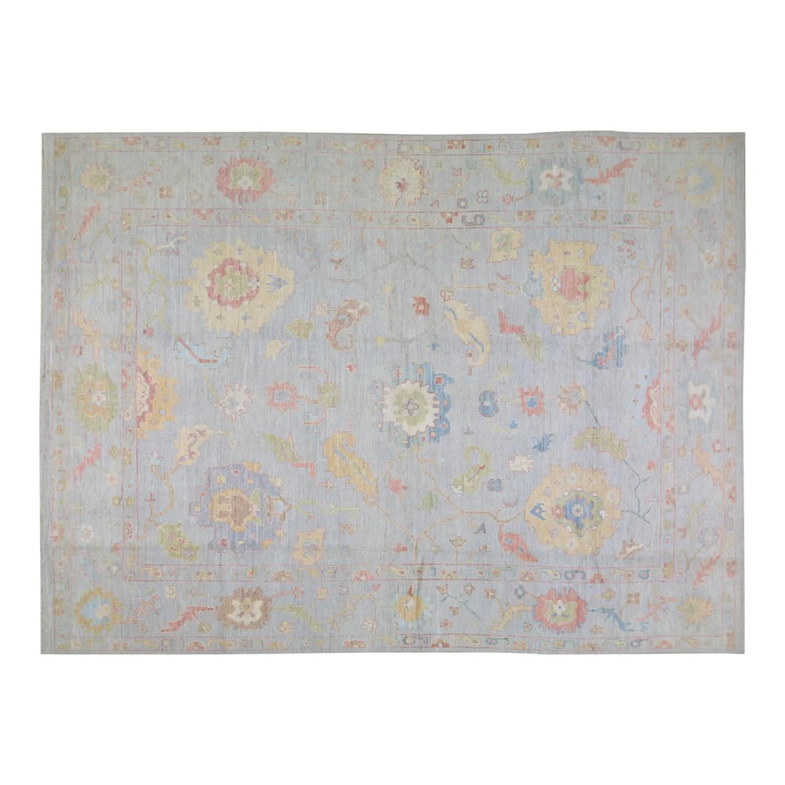 12'x15' Wool Area Rug with Turkish Oushak Design Hand Knotted (1 of 5)