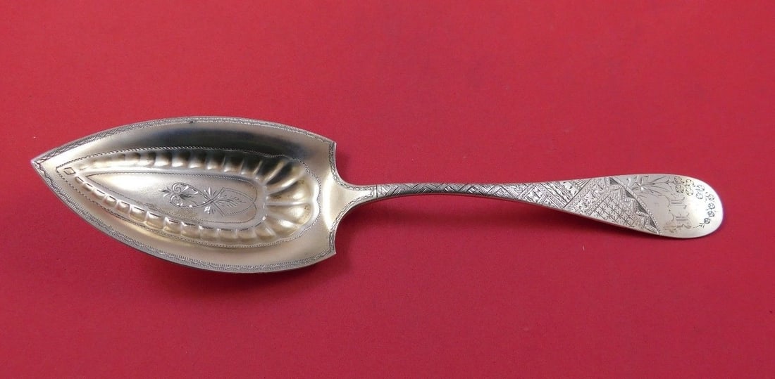 Occidental Schulz & Fischer Sterling Silver Pie Server Gold Wash 9 1/8" (1 of 1)