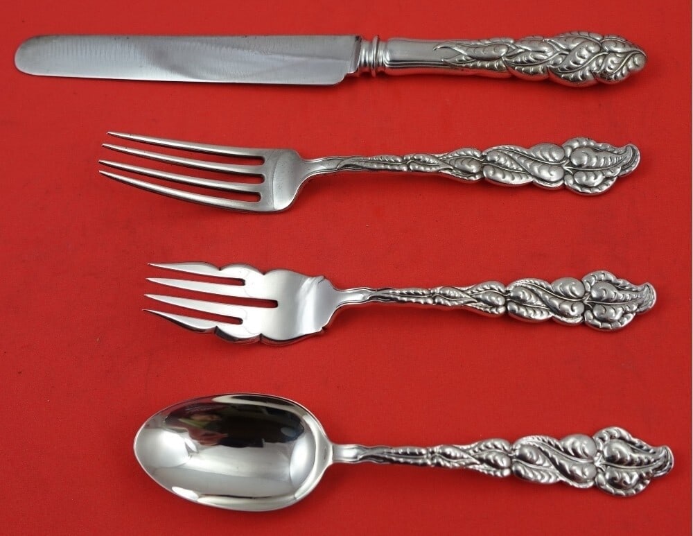 Tiffany & Co Ailanthus Sterling Silver 4-Pc Place Setting (1 of 2)