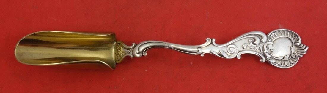 Shiebler Rococo Sterling Silver Cheese Scoop Gold Wash 8" (1 of 2)